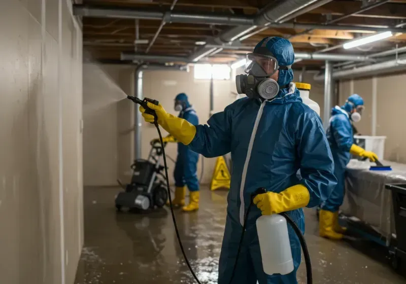 Basement Sanitization and Antimicrobial Treatment process in Mission, TX